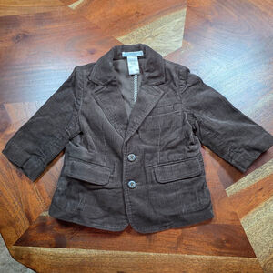 Baby Boy Janie and Jack Brown Corduroy Blazer w/ Tan Elbow Patches 12 Months